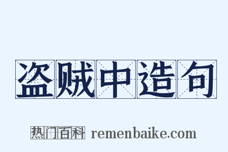 盗贼中造句是什么意思的图片